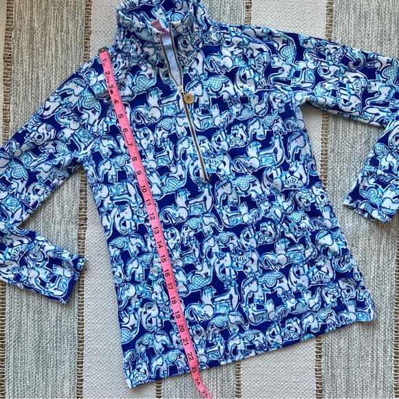 Lilly Pulitzer UPF 50+ Skipper Deep Indigo Joy Ride Popover Women’s Size XXS - Picture 5 of 10